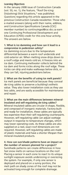 CSC Continuing Education Learning Objectives, Instructions, Questions