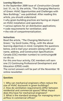 CSC Continuing Education Learning Objectives, Instructions, Questions