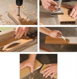 Some rice-based products can be cut, sanded, stained, and refinished to create various pieces.