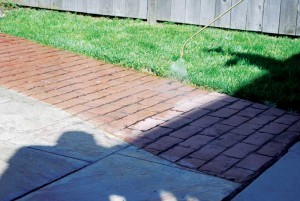 Applied in residential applications, this curing and sealing compound complies with current Canadian volatile organic compound (VOC) regulations. It is spray-applied to seal stamped concrete.