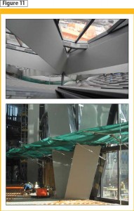 Expression of the architecturally exposed structural steel (AESS) diagonal elements of the atrium screen wall. Images courtesy Walters