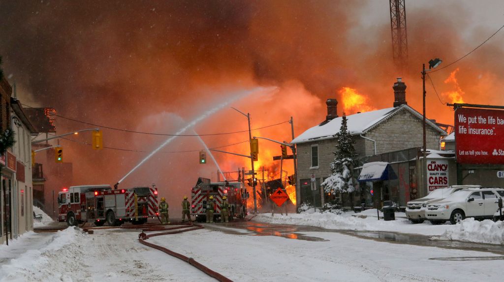  Construction fires in mid-rise wood buildings, like the recent occurrence in Kingston, are being cited by the Cement Association of Canada (CAC) as cause for concern for these types of projects. Photo © Ian McAlpine/QMI Agency