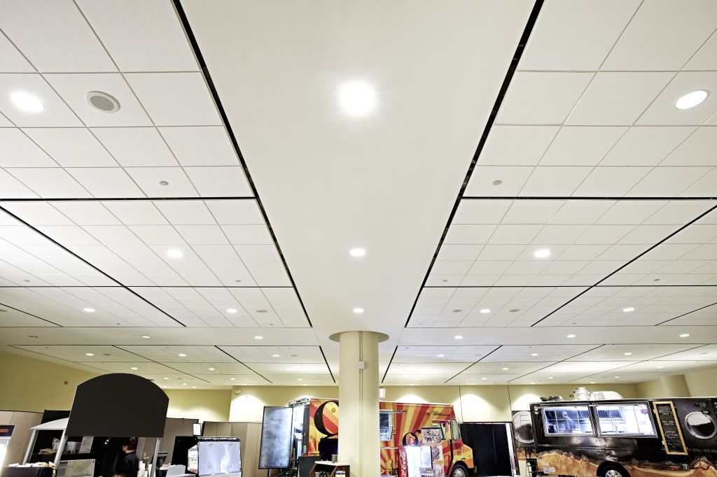 Prior to replacing the old ceiling panels, MTCC's renovation project team gathered several samples to conduct their own practical experiments regarding cleaning and durability. The stone wool ceiling panels successfully passed its tests, providing low maintenance and long-term durability.