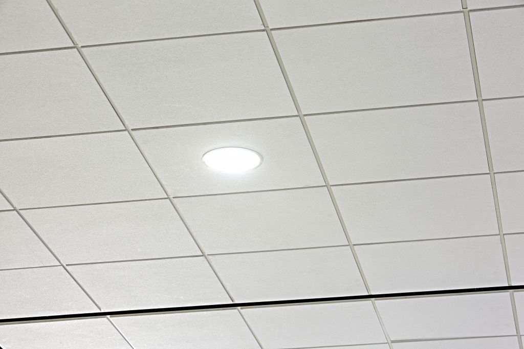 The ceiling tiles refl ect 86 per cent of light from the micro-textured, painted white panel's surface to the building's interior. Maximizing the use of natural light may allow the number of light fi xtures to be reduced, which lowers electronic light loads and cooling costs.