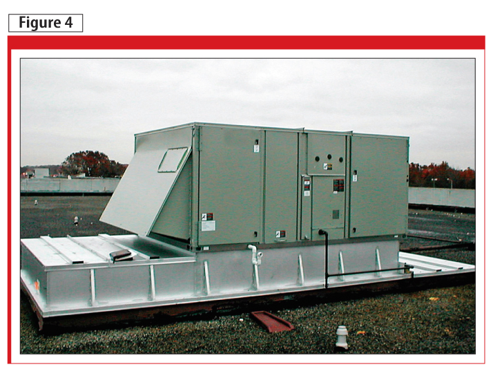 This image shows a rooftop HVAC unit in Michigan where a newly installed bearing protection ring reduced shaft currents by 92 per cent to well below a damaging level.