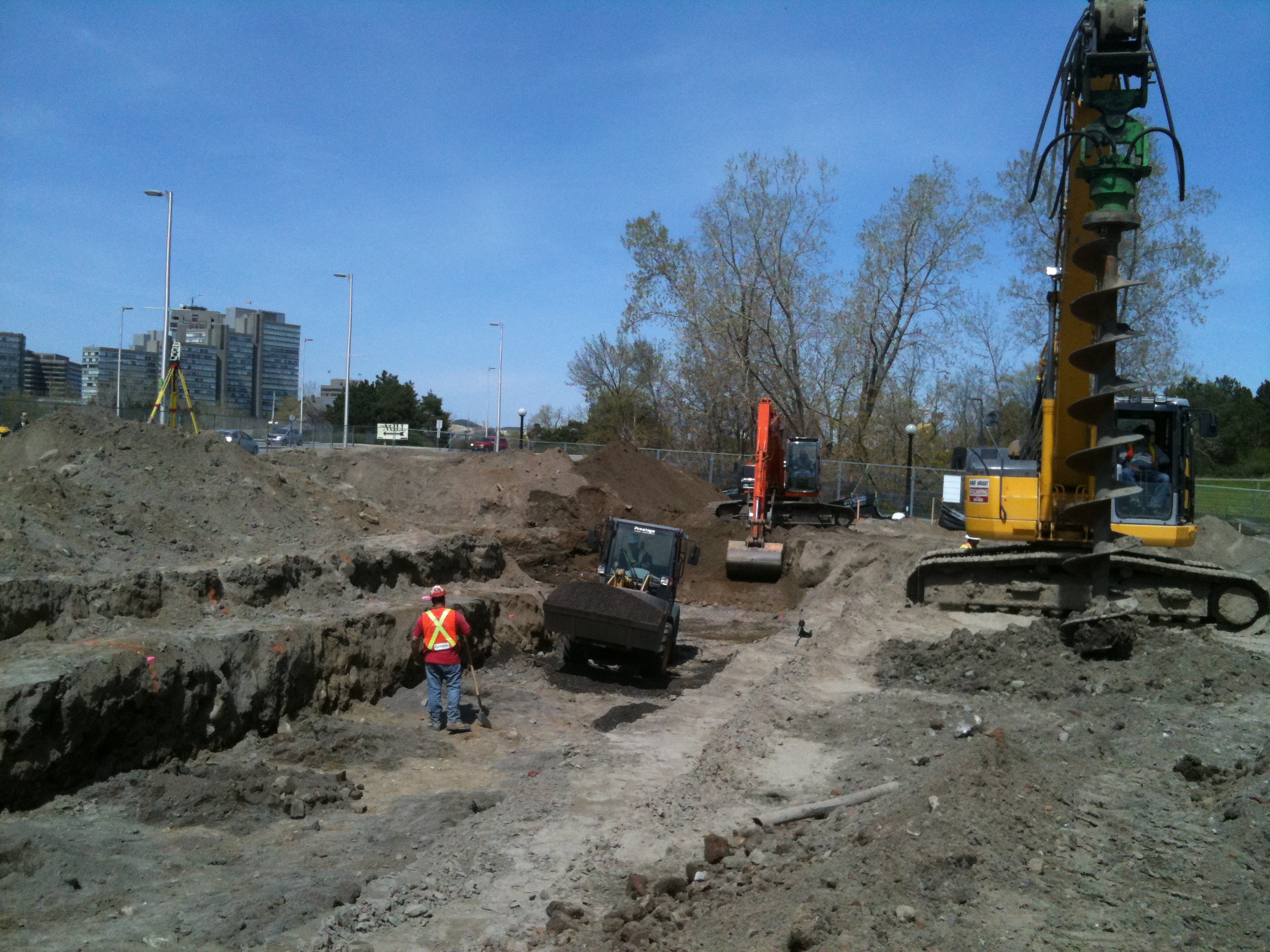 The ground improvements are in full swing.