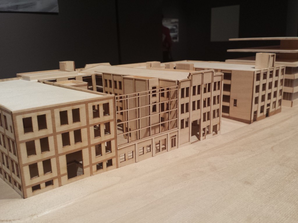 This is a model of the Breithaupt block in Kitchener. Many models were created, especially for the No Small Plans exhibition.