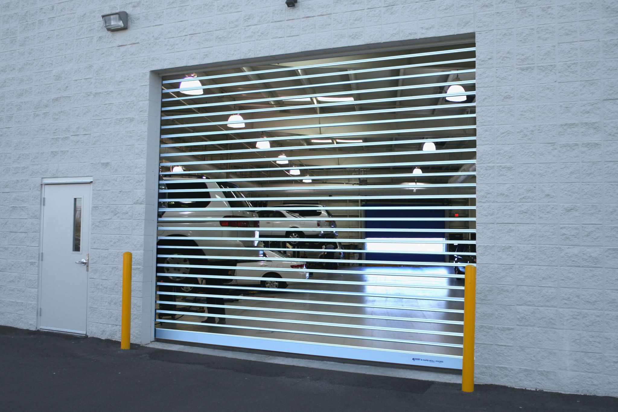 The automotive industry is a major user of these door types as they have found with fewer moving parts and high speed, coupled with the safety systems, little maintenance is required.