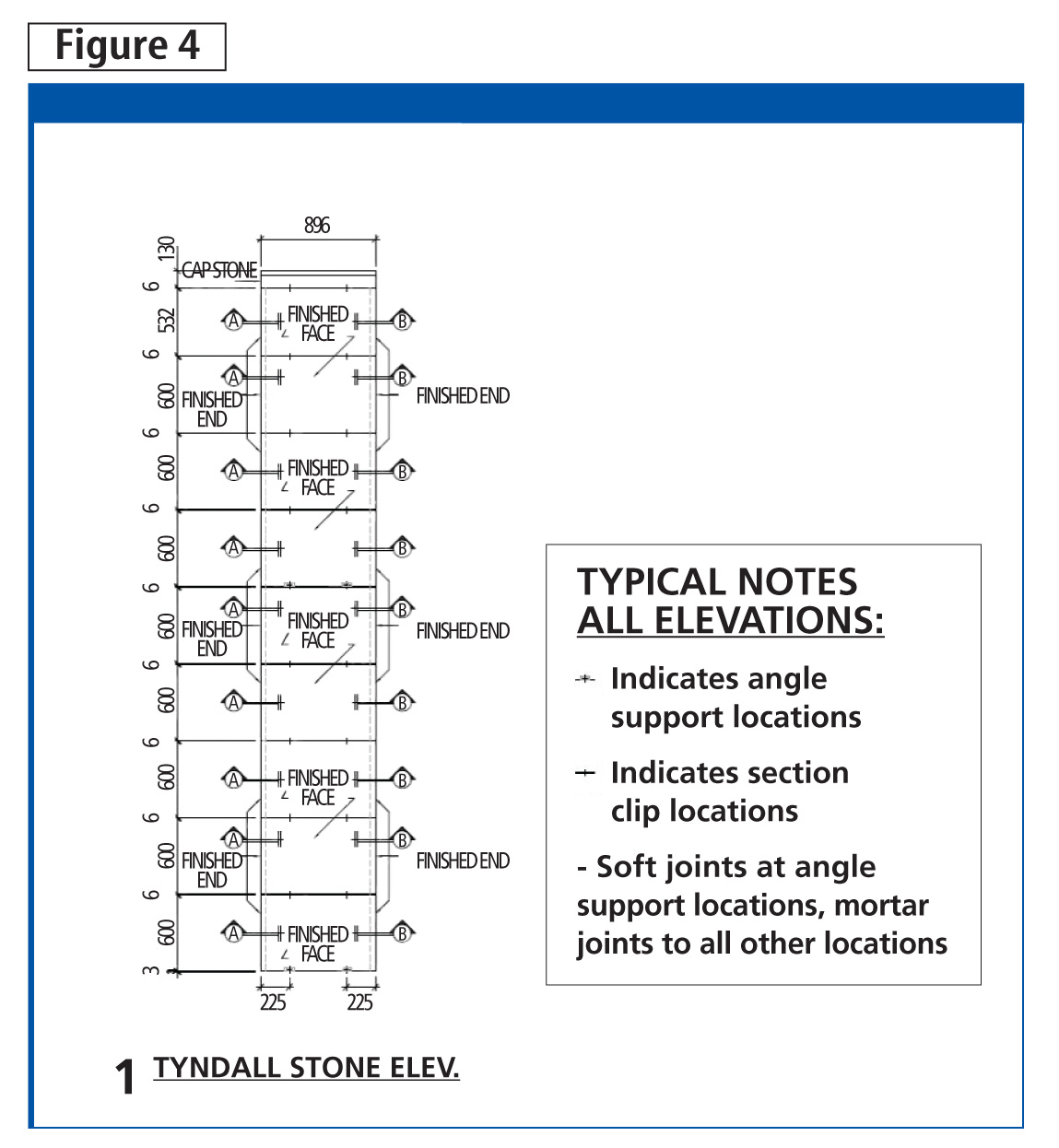 Tyndall stone panel shop drawing for the plaza of the Federal Building project.