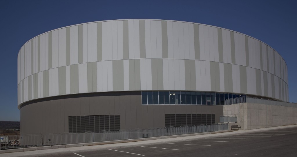 The velodrome in Mississauga, ON, required a material that was flexible as the building is curved.