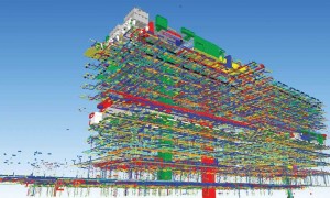 Mechanical and electrical models were combined into one master model for review in 3-D modelling software.