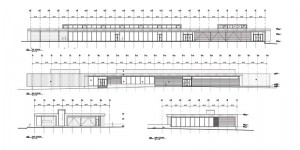 Cranbrook airport’s main floor and elevation plans.