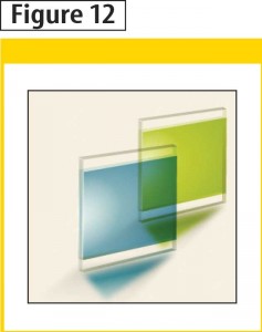 Promising solar-power-generating glazing that could be made with different colours. It also provides shading. Image courtesy Cedaridge Services Inc.