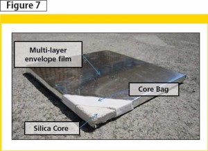 Some VIPs have silica cores with 95 per cent pre-consumer recycled content, a core bag, and multi-layer envelope film with thermal-welded seams. Photo courtesy Dow Corning Corp. 