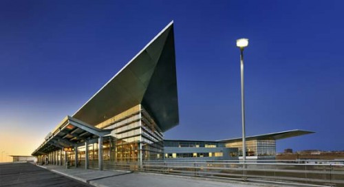 Winnipeg James Armstrong Richardson International Airport Terminal Building was certified as Silver under the Leadership in Energy and Environmental Design (LEED) program. Photo © Gerry Kopelow 