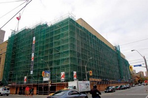 Of the 750,000 bricks used for Maple Leaf Gardens, approximately one-fifth were repointed during the project.