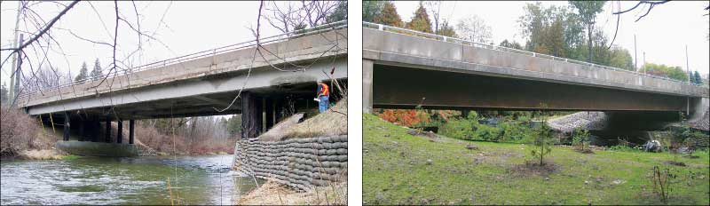 The original bridge had to be replaced due to age, condition, and structural deficiencies. The new bridge was constructed in just seven weeks. Photos courtesy MTO