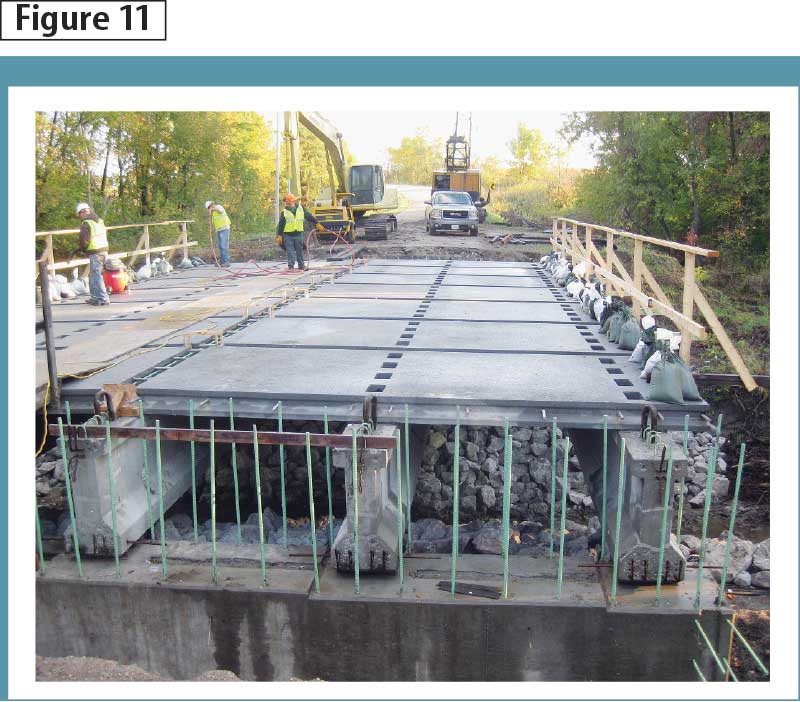 UHPC waffle deck panels at the Wapello County Bridge in Iowa. Photo courtesy Lafarge