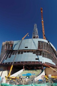 Winnipeg’s Canadian Museum for Human Rights will be 91 m (300 ft) high, towering over the Forks Market area. Photos © Ray MacDuff