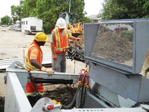 City of Regina employees operate winch controls, not the service connector system. 