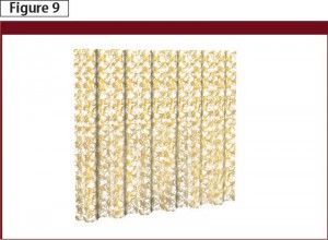 Compressed corrugated plastic sheet.