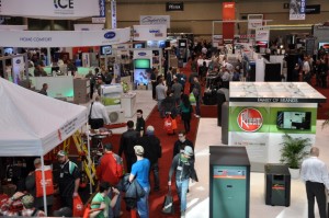 Photo shows the exhibit floor of a CMPX held previously.