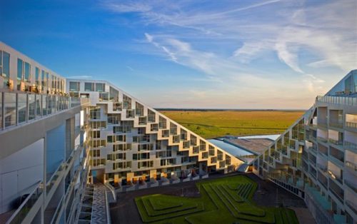 Denmark's largest private development is the bowtie-shaped 8 House. Canadian architects can check out Danish design on an upcoming tour. Photo © Jens Lindhe