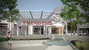 Rendering of the new emergency department of Grace Hospital in Winnipeg. Image courtesy ft3 Architecture Landscape Interior Design