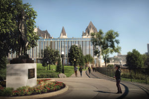 The latest design for the proposed addition to the Château Laurier hotel in downtown Ottawa. Photo courtesy City of Ottawa