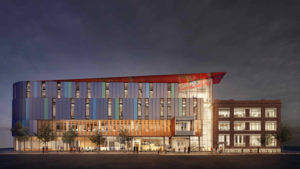 Construction begins on an innovation centre at Red River College, Winnipeg. Image courtesy Diamond Schmitt Architects