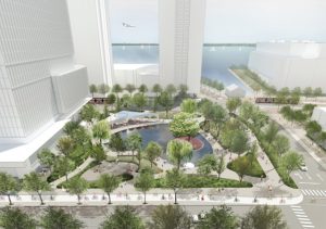 An artist rendering of Love Park by Claude Cormier et Associés. Images courtesy Waterfront Toronto