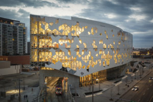 The Calgary Central Library in Alberta, designed by Snøhetta and Dialog is a 2020 Architecture Awards recipient from the American Institute of Architects (AIA). Photo © Michael Grimm