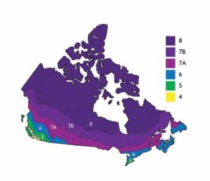 This map shows the various climate zones for energy compliance.