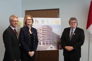 The federal government is investing $3.9 million in Canada’s first mixed-use, multi-unit residential high-rise building targeting net-zero energy. Photo courtesy Sifton