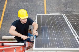 The electrical conduits required for solar applications can make readings from low-voltage, high-voltage, and electrical impedance methods of roof evaluation more difficult. Photo © BigStockPhoto.com