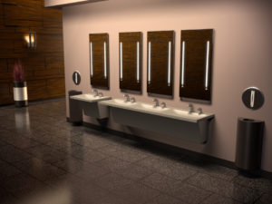 An integrated handwashing station allows project teams to deliver an efficient, complete, contemporary solution without compromising on design. Photos courtesy Zurn Industries