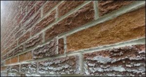 Figure 7: Spalling occurs when a brick face separates from the brick.