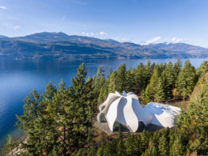 Designed by Patkau Architects, the Temple of Light in Kootenay Bay, B.C., has won the 2019 Wood Innovation Award. Photo courtesy Wood Works British Columbia