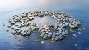 Bjarke Ingels Group reveals Oceanix City, the world’s first resilient and sustainable floating community.Photos courtesy Bjarke Ingels Group