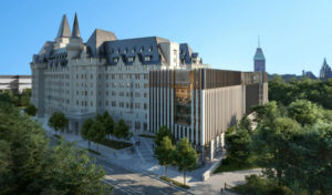 Ottawa’s planning committee has voted in favour of the controversial modern addition to the historic Château Laurier hotel. Photo courtesy City of Ottawa