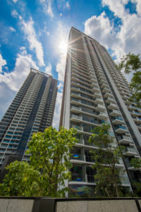 The world’s tallest modular towers, Clement Canopy, have been constructed in Singapore. Photo courtesy Bouygues Bâtiment International