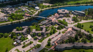 Trent University in Peterborough grows a greener campus by using permeable grid paving systems for its parking lot. Photo courtesy Trent University