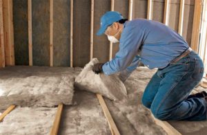 Installation of a batt insulation system.