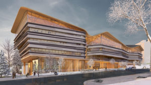 Designs have been revealed for the Ottawa Public Library and Library and Archives Canada joint facility. Image courtesy Diamond Schmitt Architects