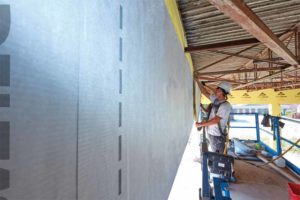 Water-resistive barriers (WRBs) are fundamental to the perfect wall because they protect sheathing, allow for the escape of moisture from inside wall cavities, and, when installed as part of an air barrier system, some WRBs can resist air movement both into and out of the building.