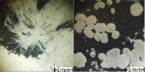 Differences in crystalline reaction produce different needle-shaped crystals that are noticeable at 30x magnification. Long needle-shaped crystals pack tighter and deeper and offer higher performance.