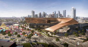 Calgary Stampede (Alta.) has revealed designs for the BMO Convention Centre expansion project. Rendering courtesy Calgary Stampede