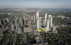 Oxford Properties Group and CT Real Estate Investment Trust (CT REIT) have launched plans for a 278,709 m2 (3 million sf) mixed-use, master-plan development at Canada Square in Midtown Toronto. Image courtesy Oxford Properties 