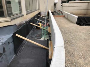 Cross-sectional view of overburden installed on a podium deck at a condominium located at 30 Greenfield Avenue in Toronto.