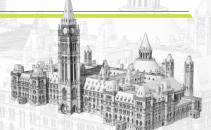 Canada Green Building Council (CaGBC) shows a sustainable lens on Canada’s House, Centre Block, in Ottawa, Ont. Image courtesy PSPC